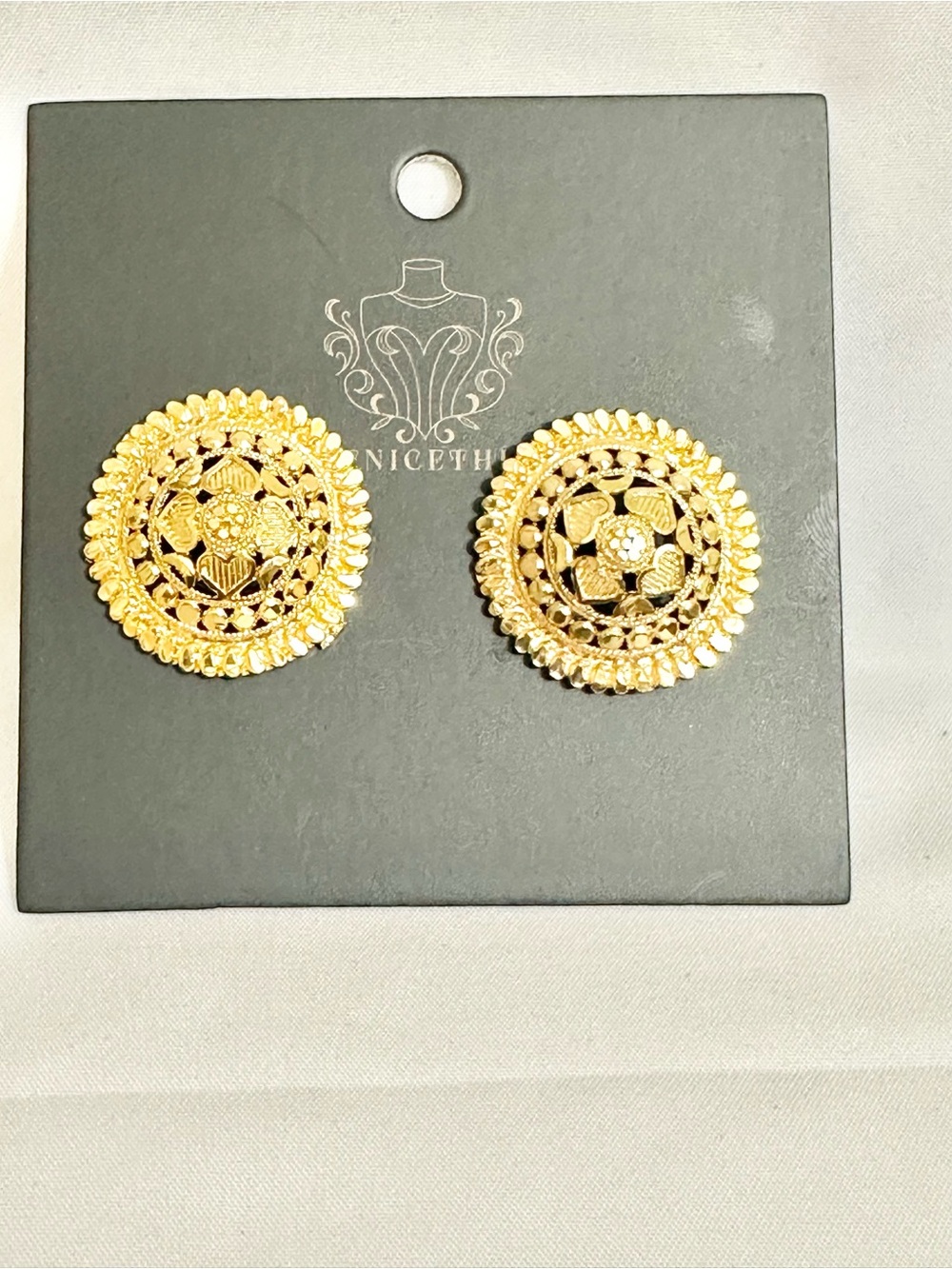 18k Gold Plated Indian (Bombay/Amritsar style) Earrings